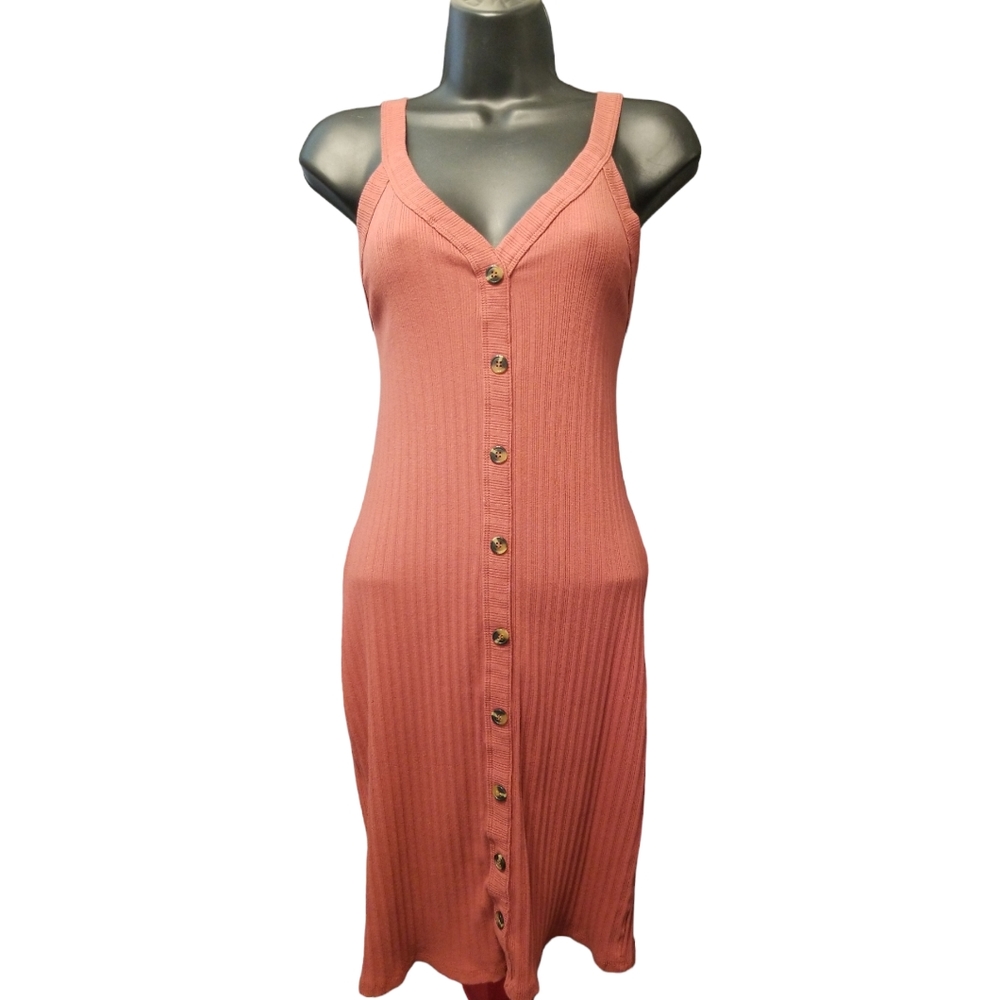 Ribbed Button Down Dress